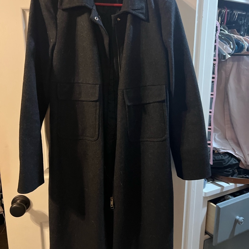 J. Crew Charcoal Gray Wool Coat
